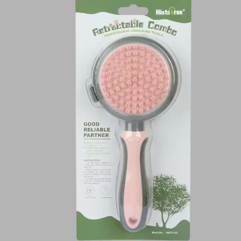 Double-Sided Self-Cleaning Pet Brush