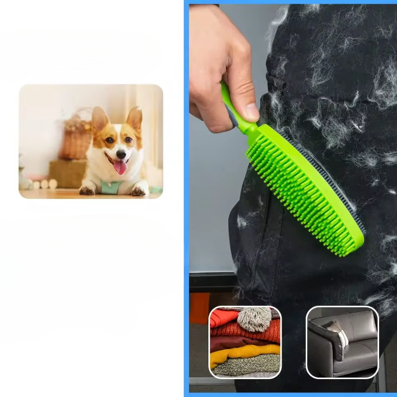 Rubber Pet Hair & Bath Brush
